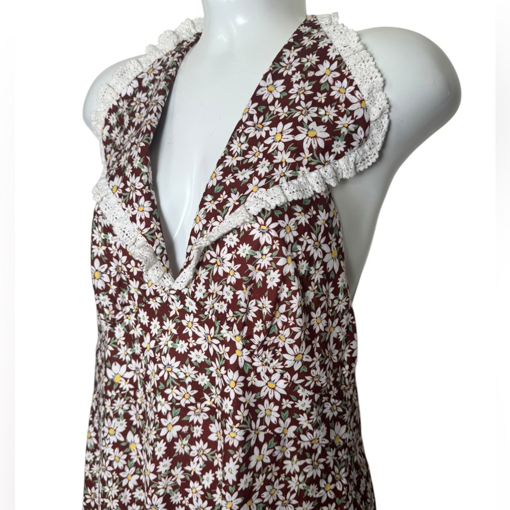 RIXO Sabrina Open Back Floral Lace Collared Midi Dress - Picture 6 of 15